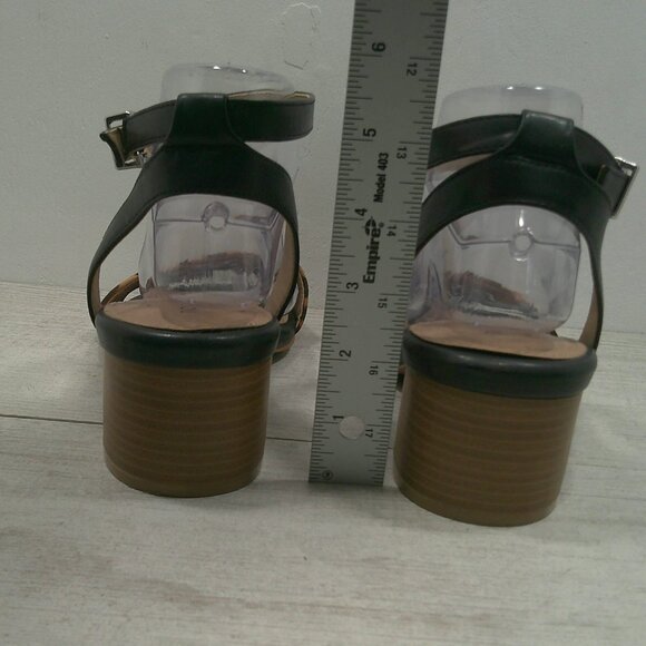 Sexy Torrid Pinup Style Retro Leopard Low Block Heel Sandals Size 9W | Wide - Picture 6 of 14